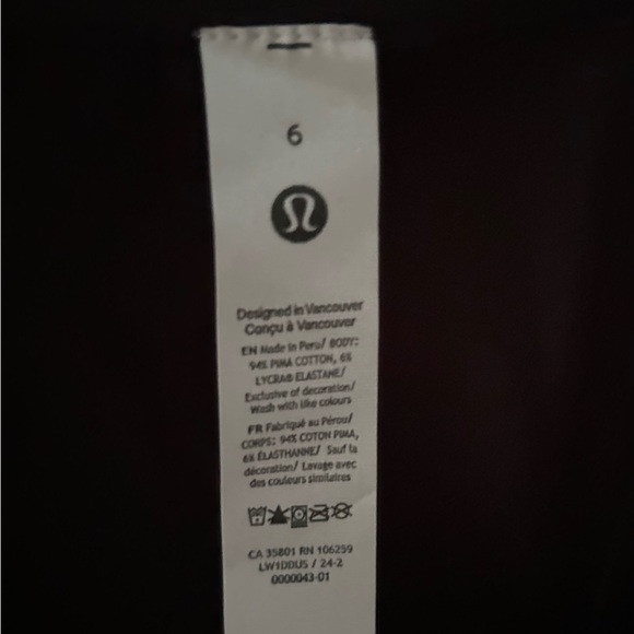 NWT Lululemon Love Tank - Black - Size 6 - Picture 4 of 6